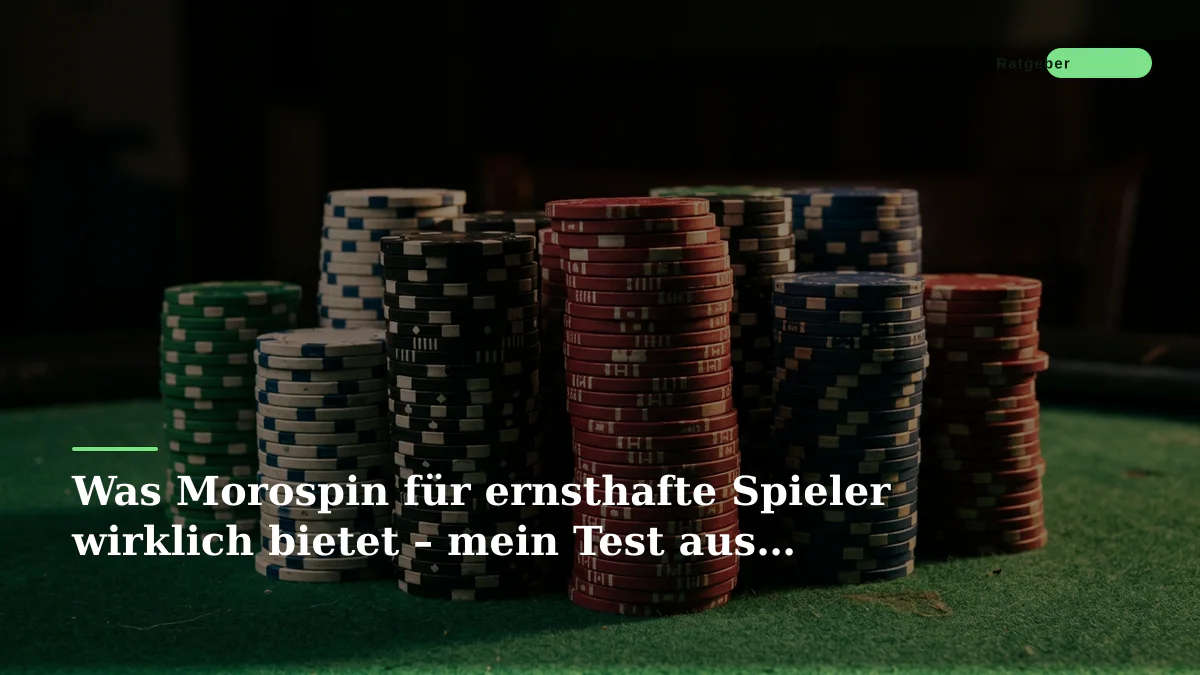 Was Morospin für ernsthafte Spieler wirklich bietet – mein Test aus Highroller-Sicht