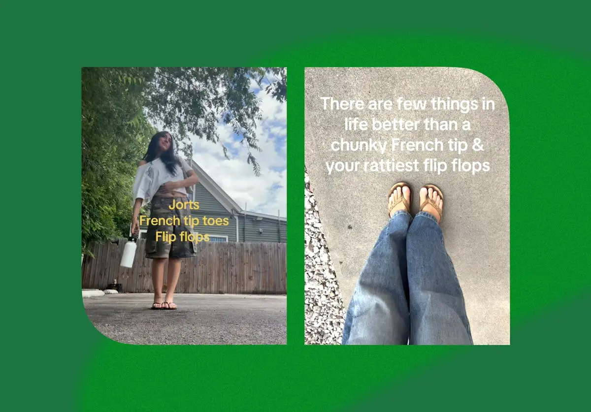 The Latest Footwear Trend: Flip-Flops and French Tips