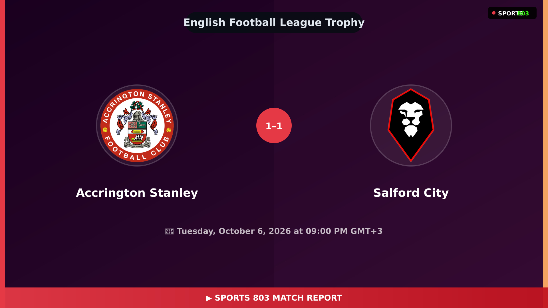 Accrington Stanley vs Salford City – Highlights & Replay | Sports 803