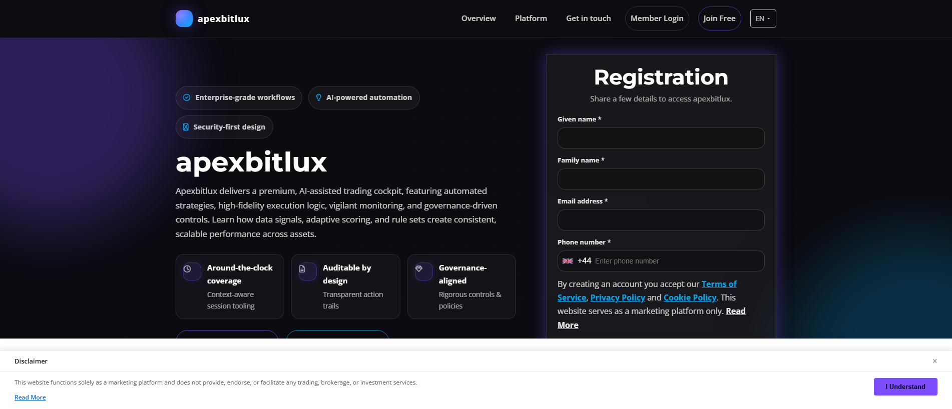 Stored capture of apexbitlux-system.com