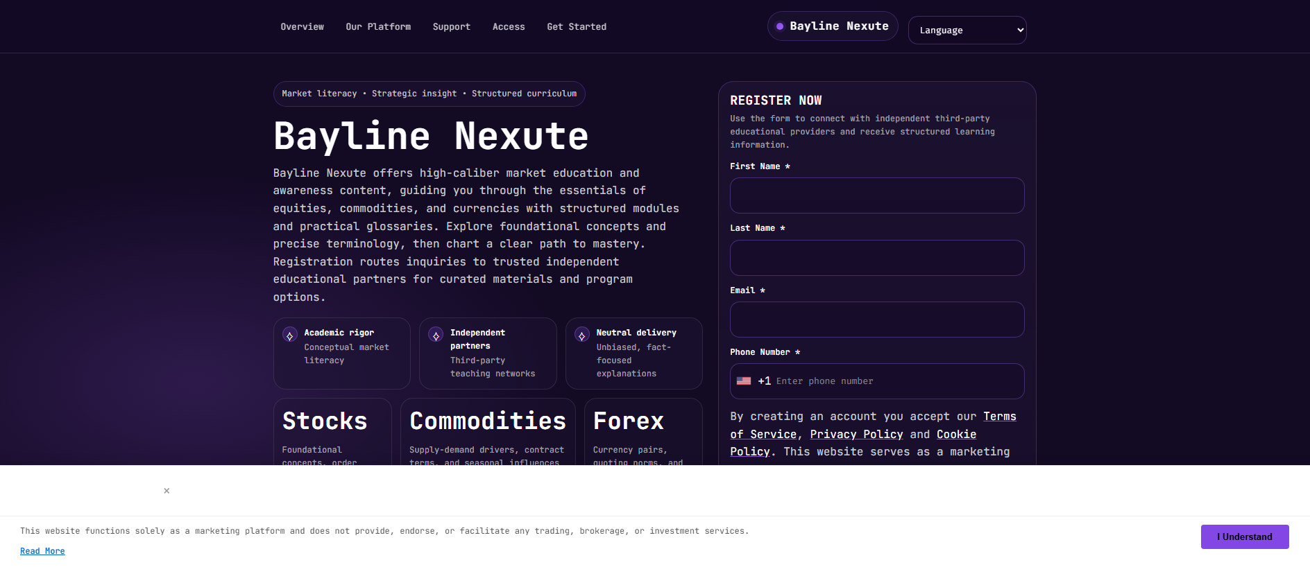 Stored capture of baylinenexuteplatform.com