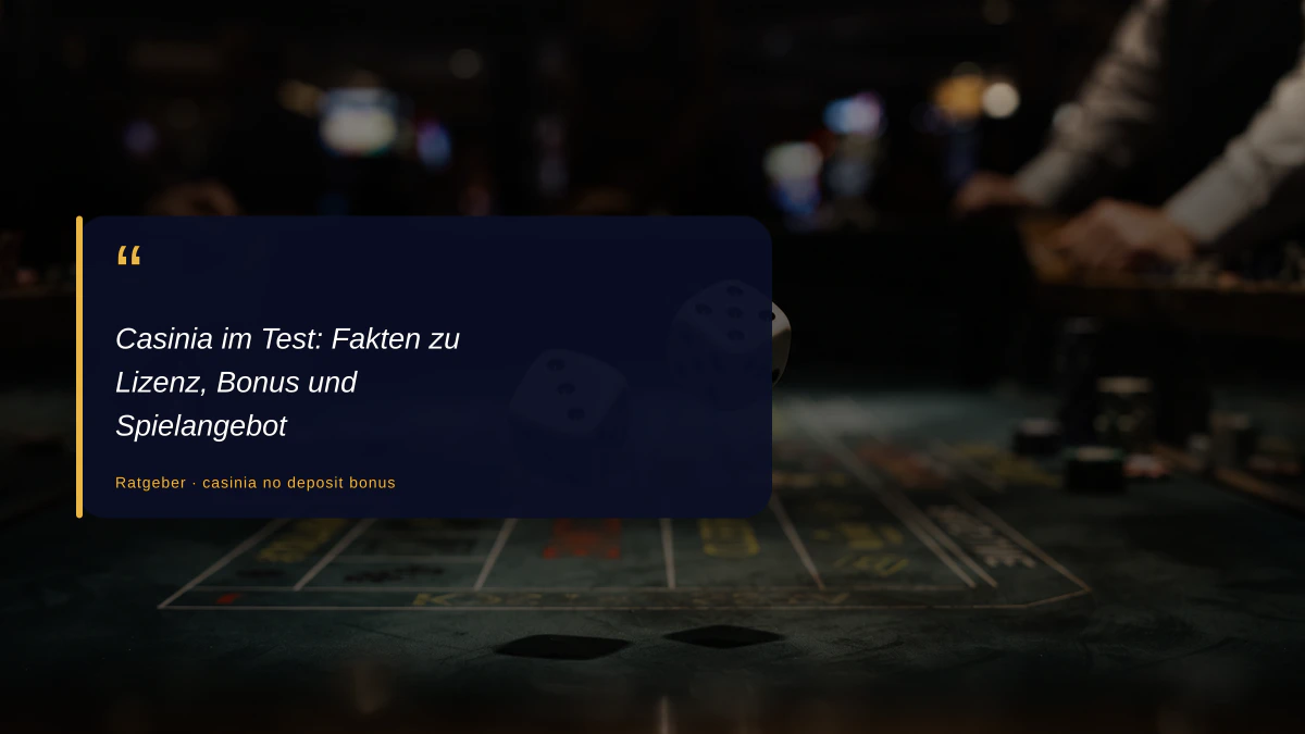 Casinia im Test: Fakten zu Lizenz, Bonus und Spielangebot