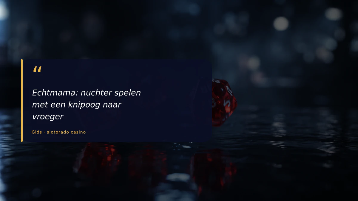 Echtmama: nuchter spelen met een knipoog naar vroeger