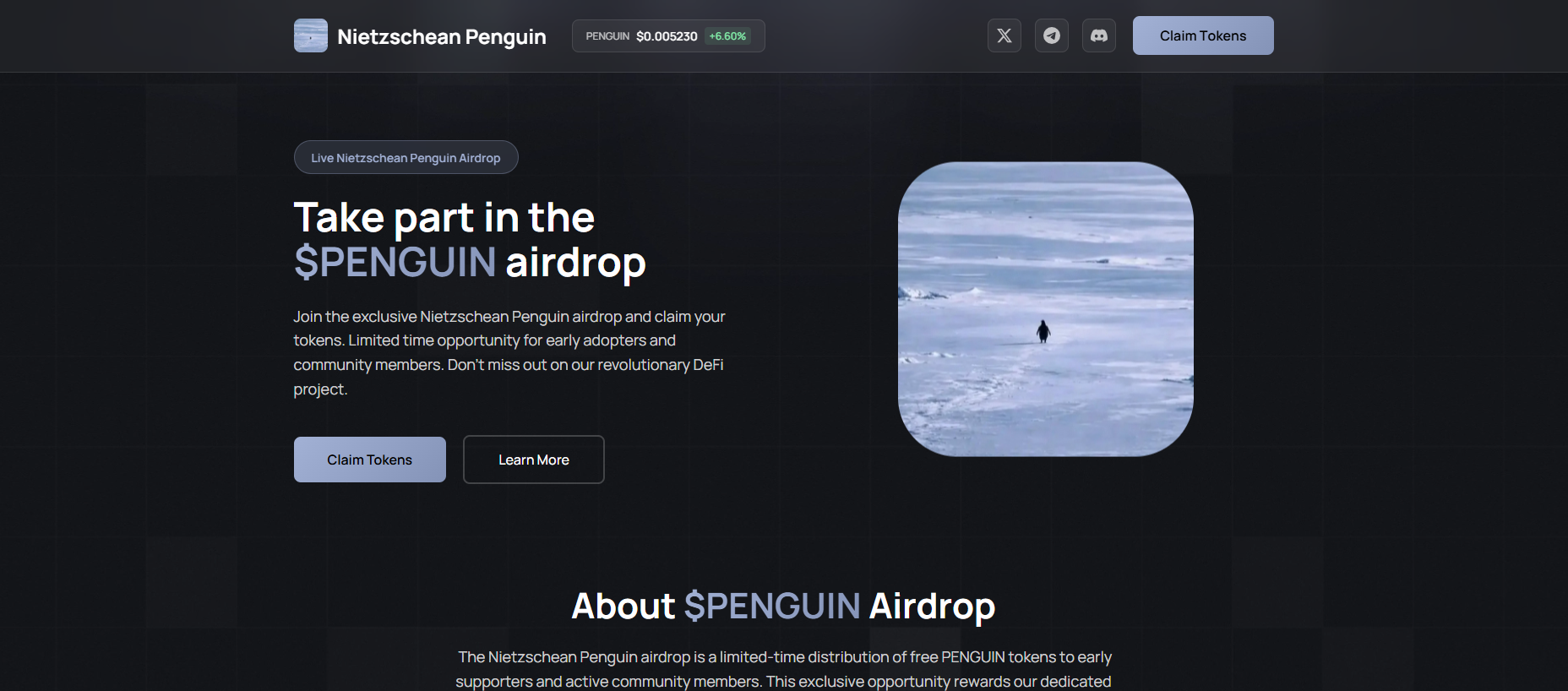 Screenshot of penguin-register.fun