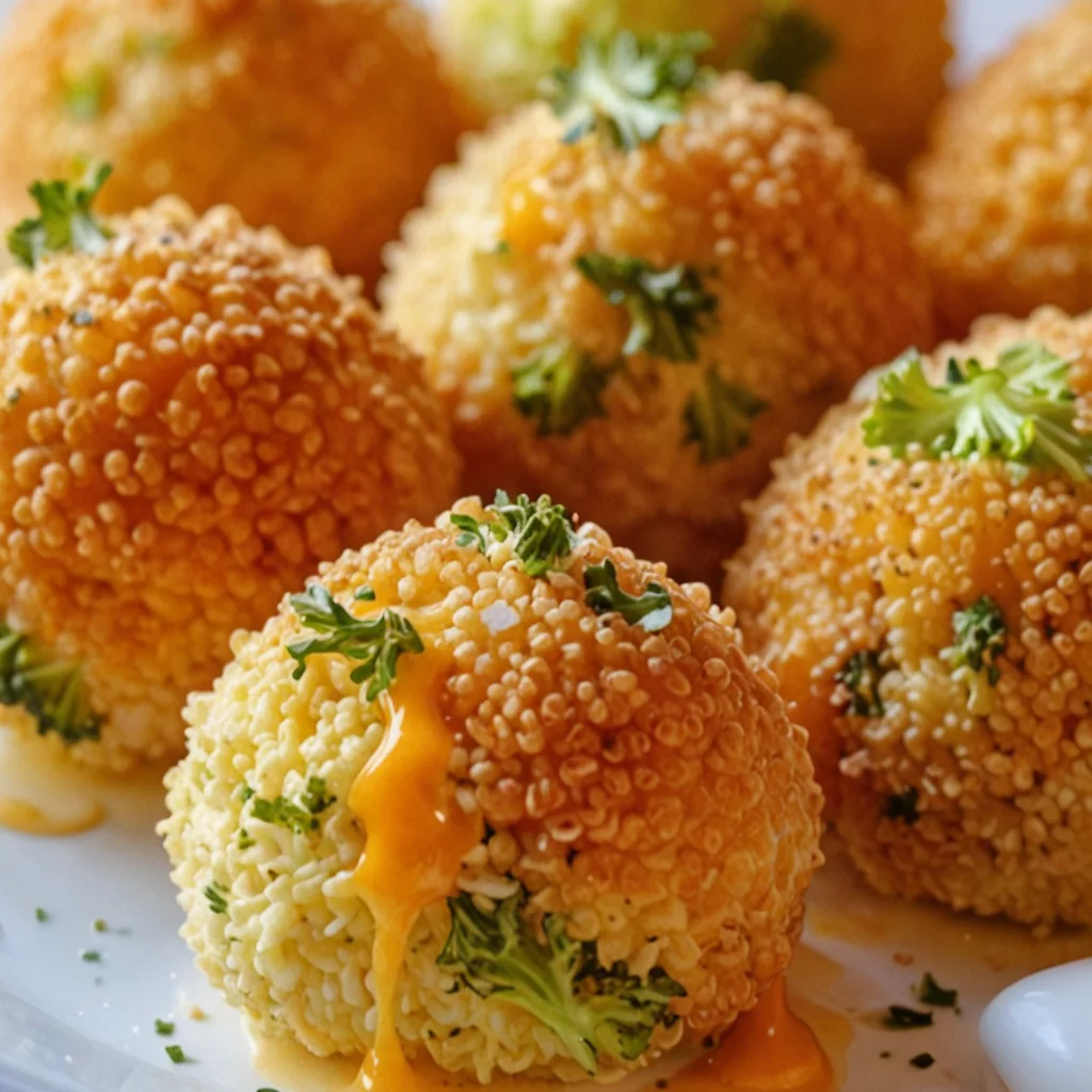 Baked Cheese Balls with Broccoli