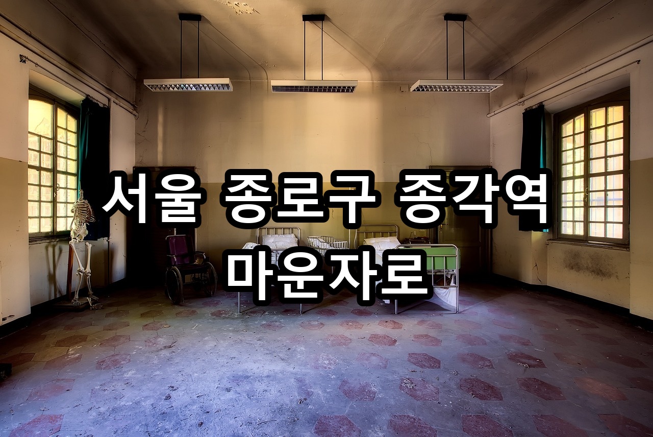 서울 종로구 종각역 마운자로 안내