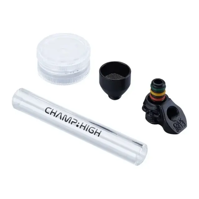 Skull glass pipe& grinder kit