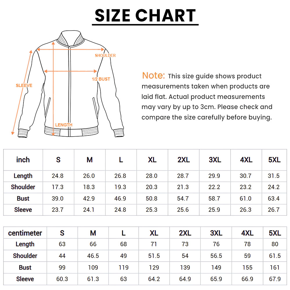 Jacket Size Chart