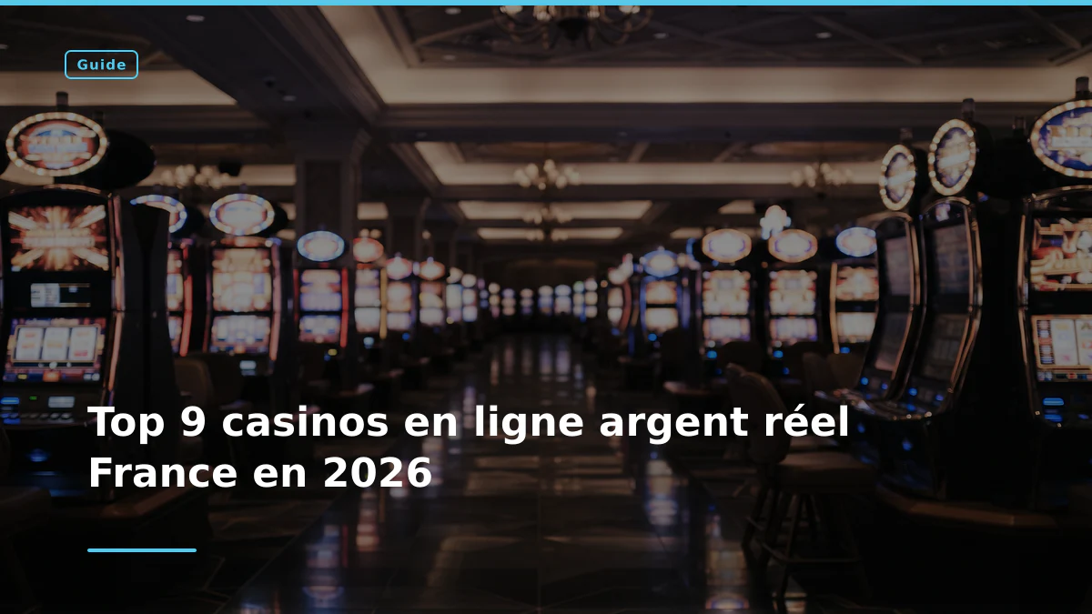 Top 9 casinos en ligne argent réel France en 2026