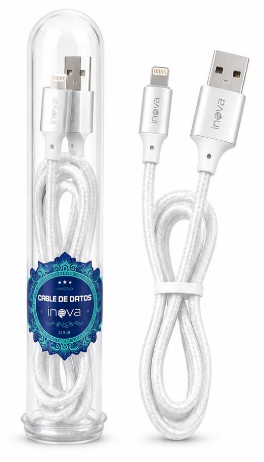 Cable de Datos 2m USB to Lightning 2.4A Inova