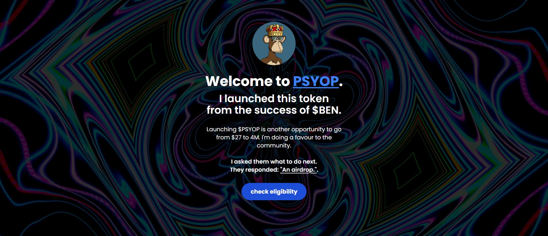 Screenshot of psyop.netlify.app