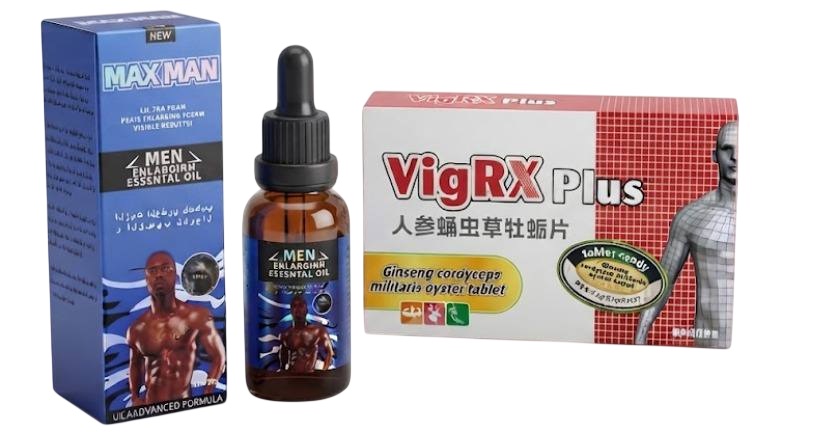 MaxMan Huile de Massage et VigRX Plus Capsules - Solution Bien-Être Masculin en Guinée