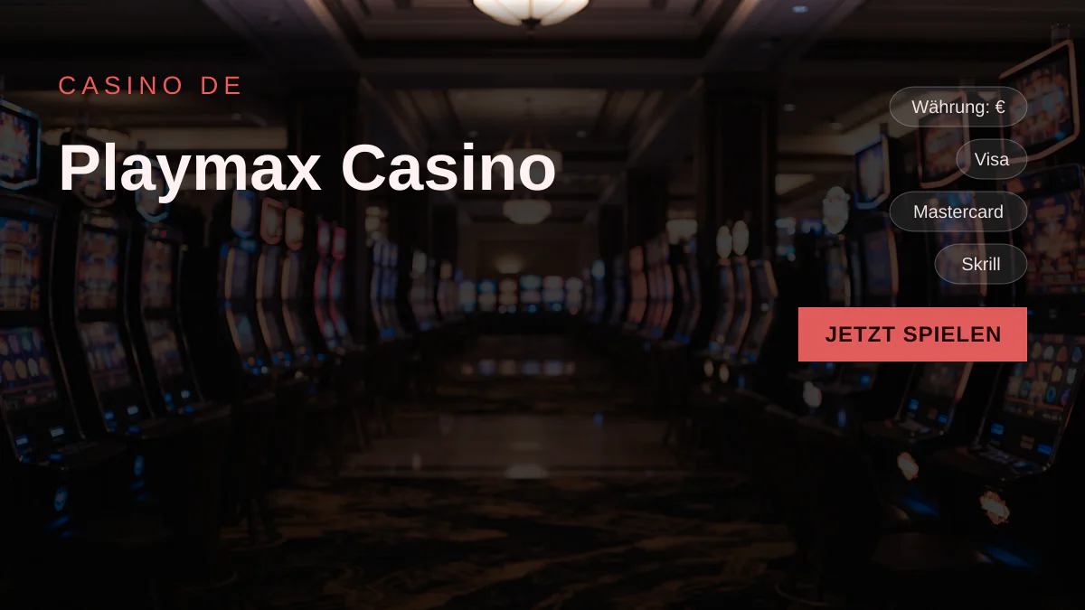 Playmax Casino — Willkommensbonus 75 % + 50 FS bis zu 5.000 EUR, Zahlungen: Visa, Mastercard, Skrill, Neteller, Sofort