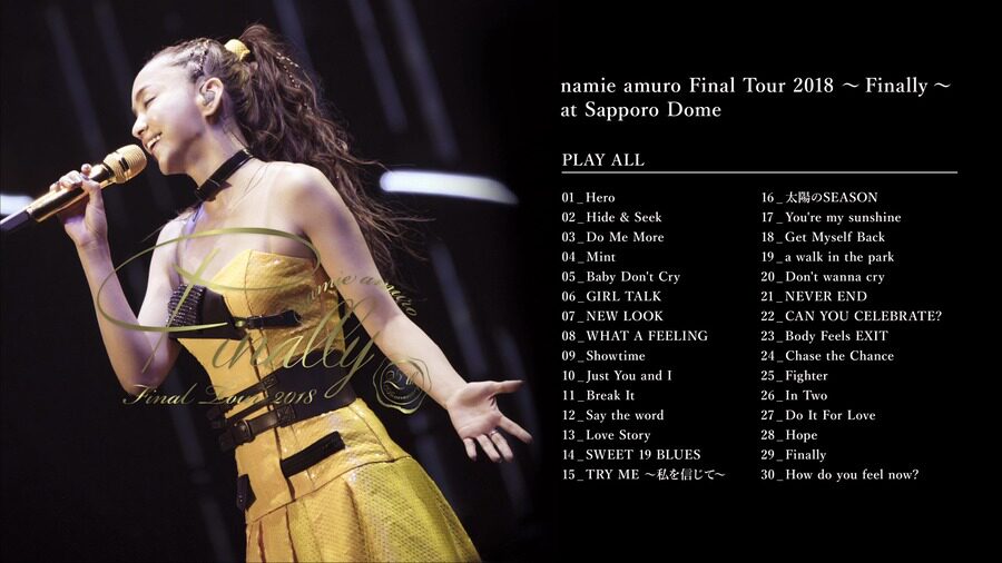安室奈美恵 Final Tour 2018 Finally 札幌ドーム公演 ライブ 全30曲収録 J-POPアーティスト ライブブルーレイ限定盤 Blu-ray