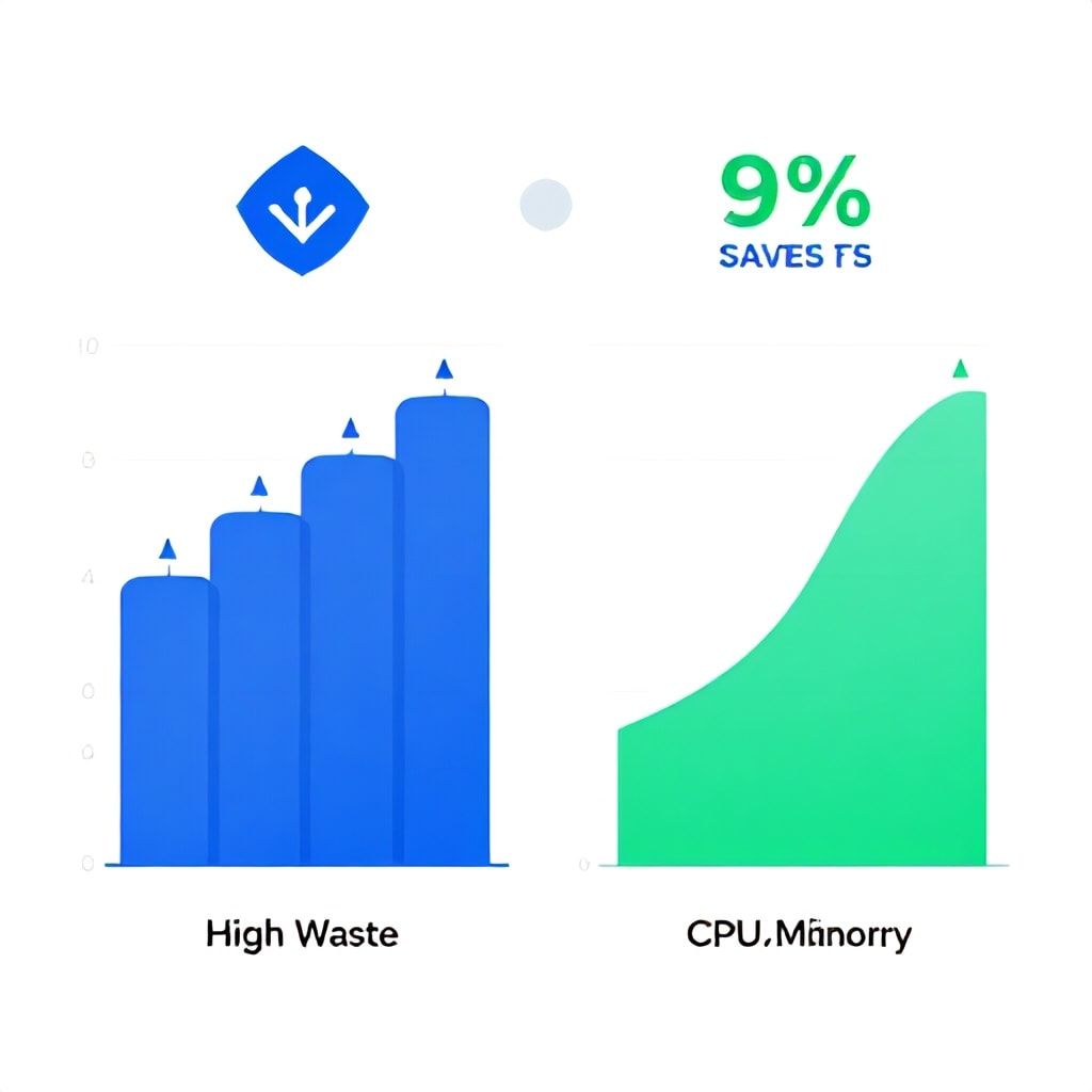 Infographic showing right-sizing Kubernetes pods reduces resource waste by 40%