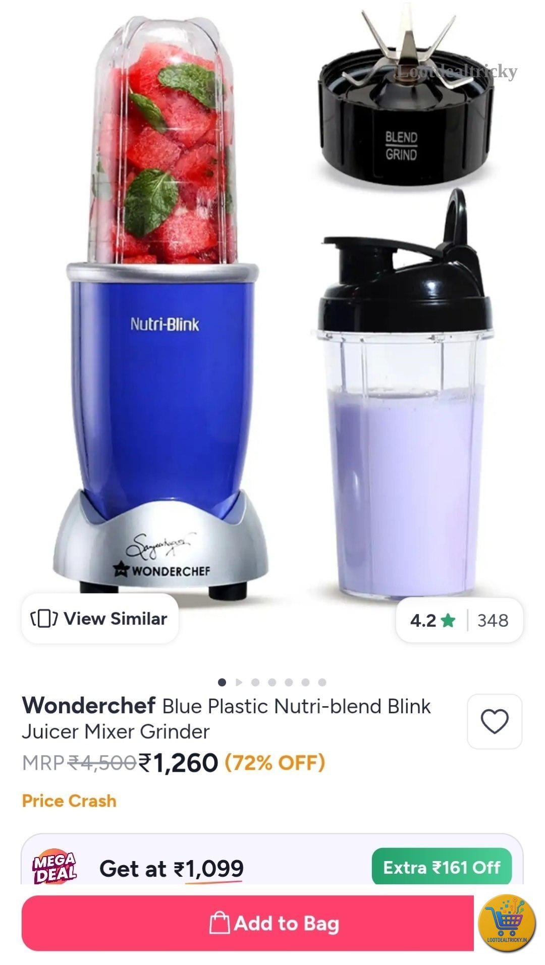 Wonderchef Blue Plastic | Loot Deal Wonderchef Blue Plastic | Loot Deal