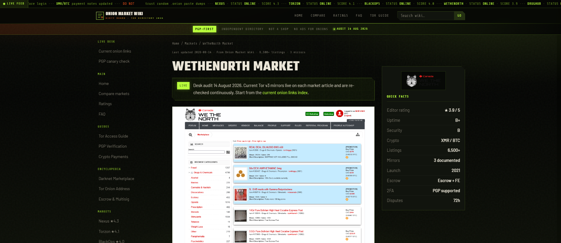 Stored capture of onion-market-wiki.net