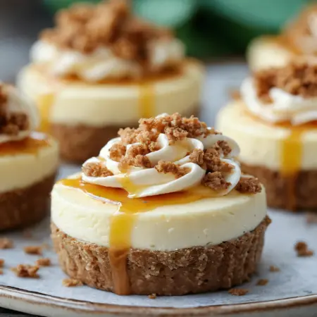 Mini Cheesecake Apple Crisp Dessert