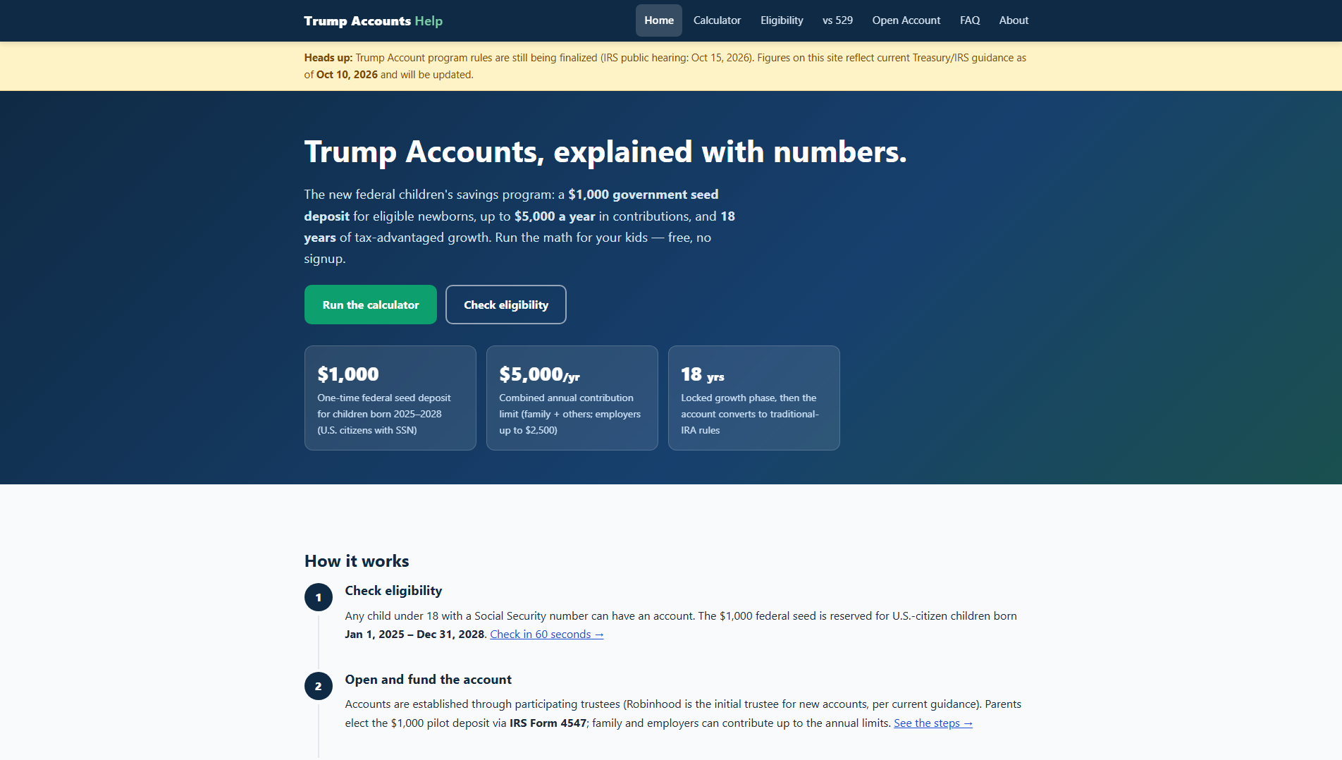 Stored capture of trumpaccountshelp.com