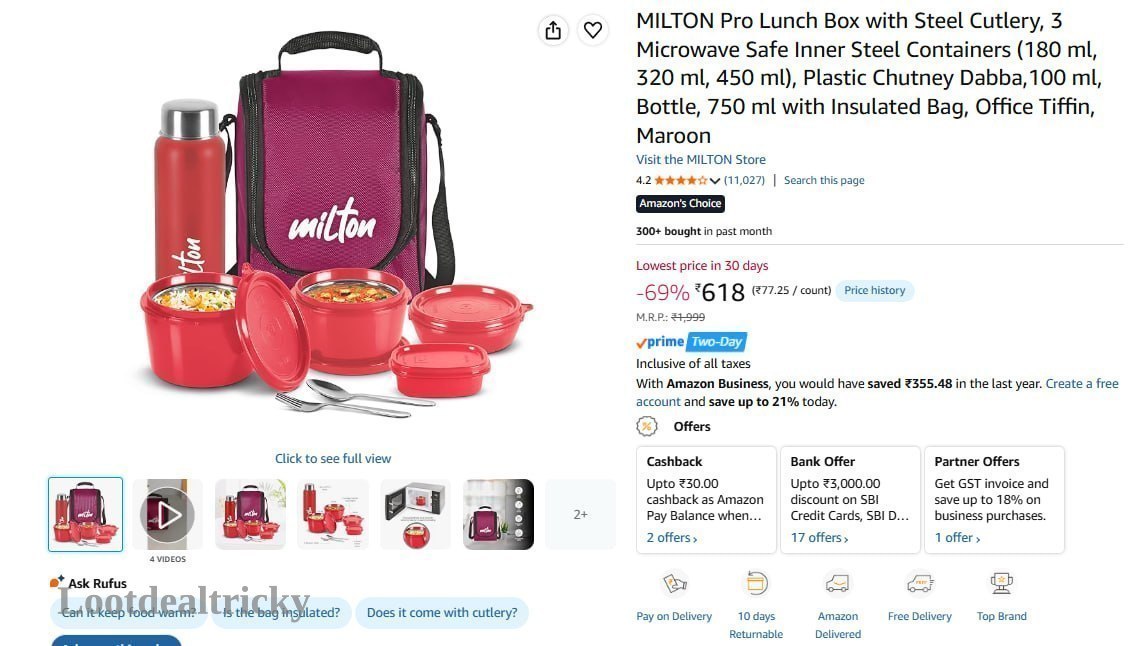 Milton Pro Lunch – Just ₹618 | Huge Savings Offer