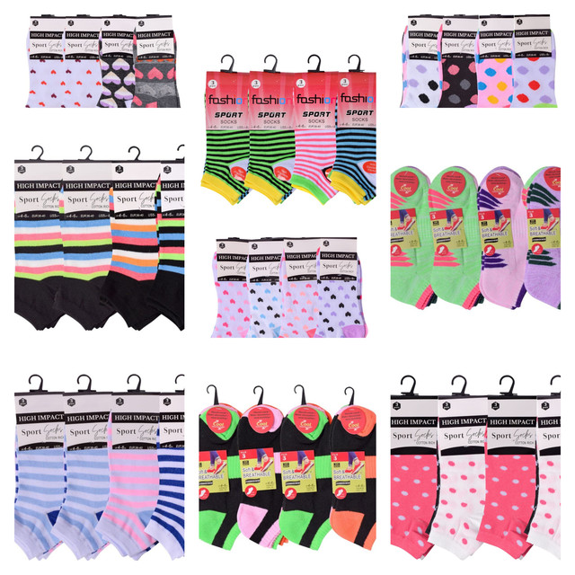 Ladies Ankle Socks Multipack