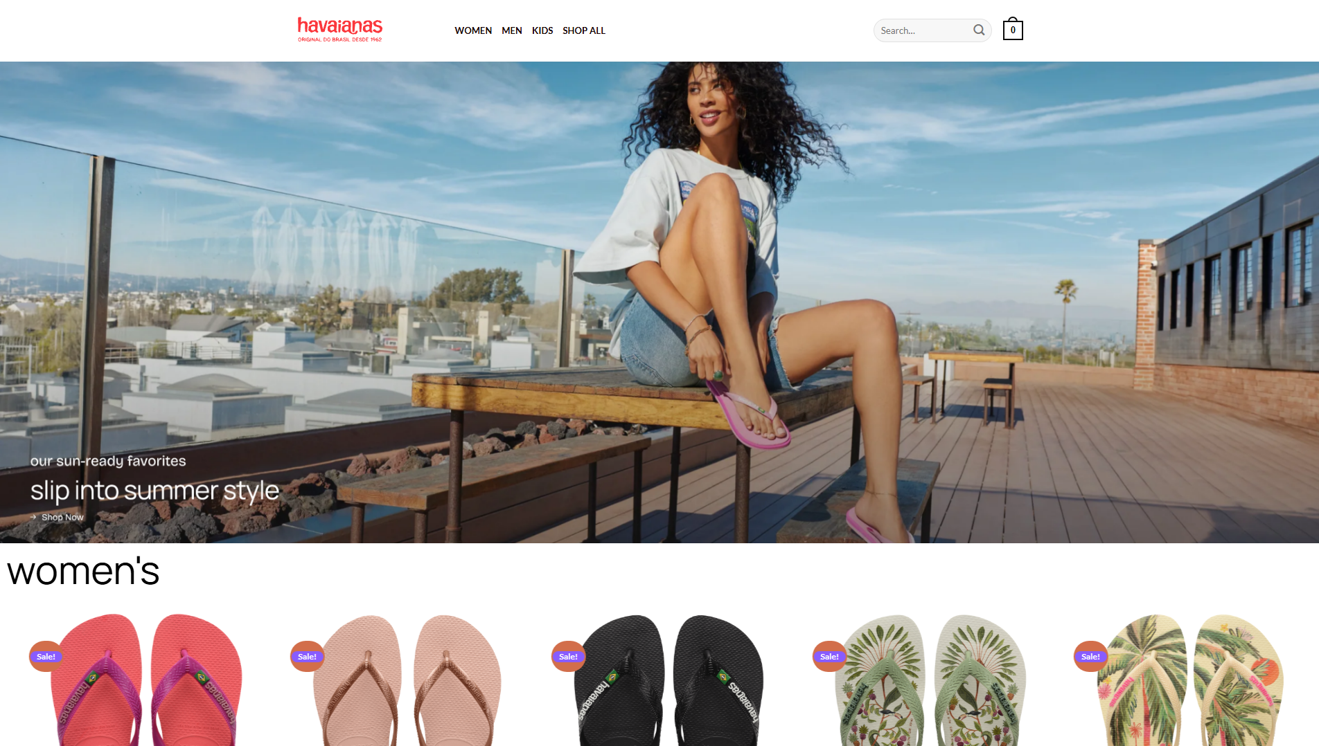 Stored capture of havaianasah.shop