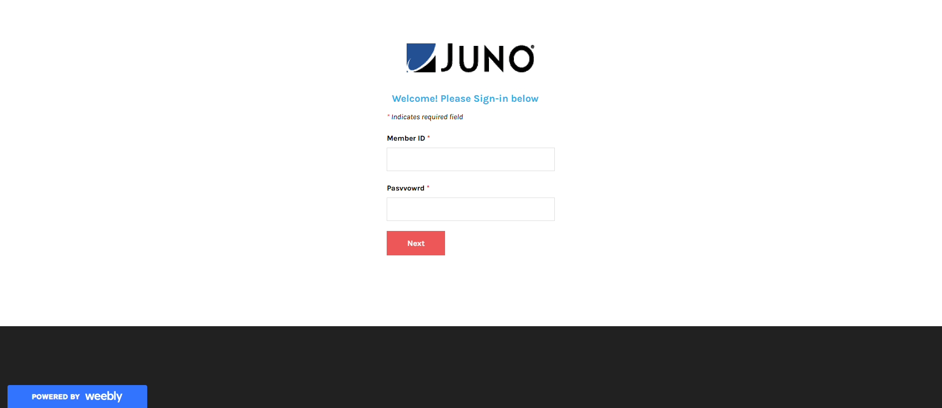 Forensic screenshot of hrndumssn.weebly.com showing the phishing page layout