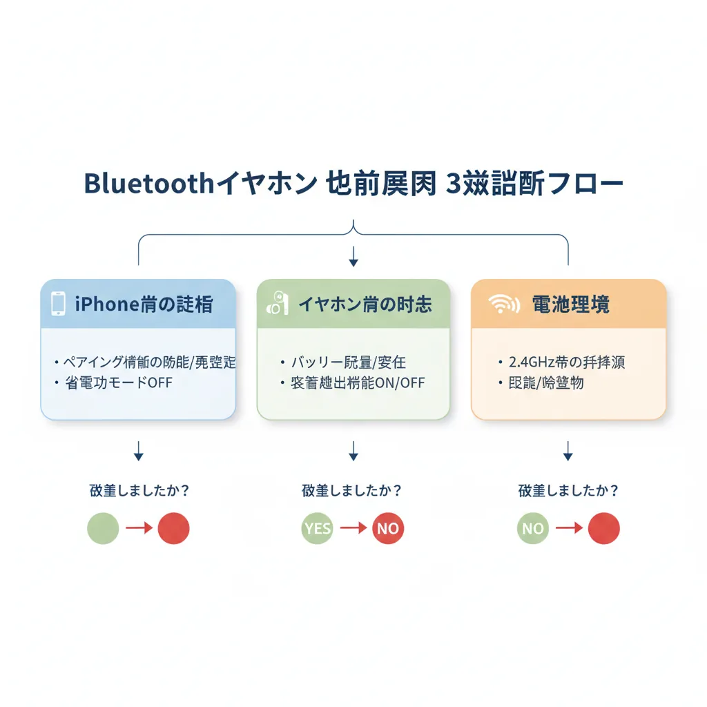 iPhoneのBluetoothイヤホンが急に切れる直し方｜原因3軸で切り分け – 画像3