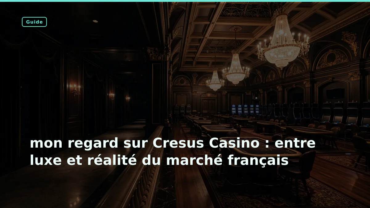 mon regard sur Cresus Casino : entre luxe et réalité du marché français