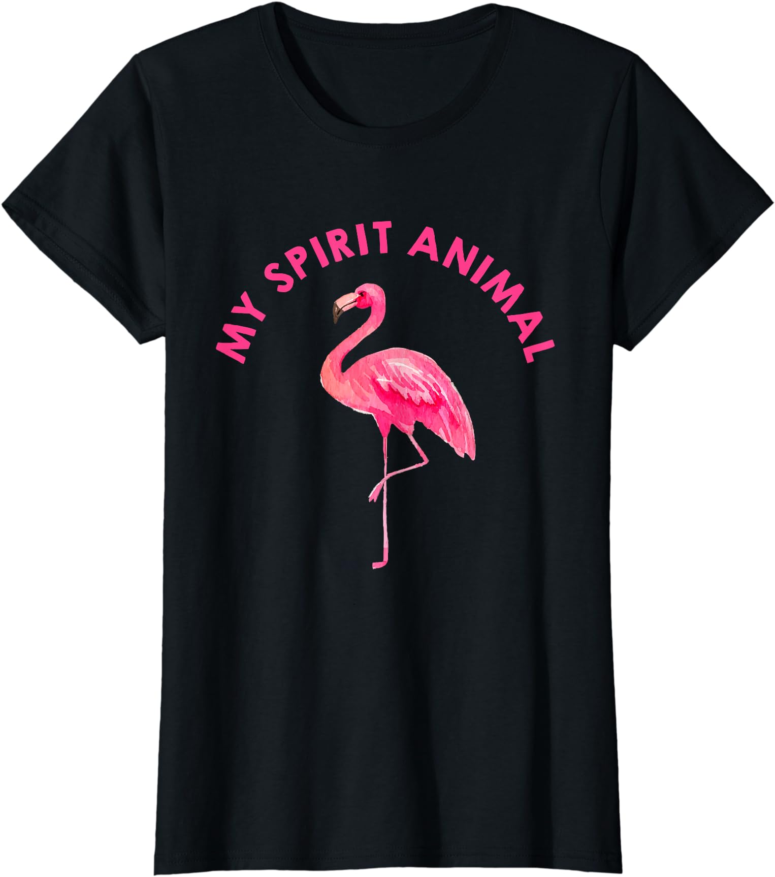 Flamingo Spirit Animal Cute Flamingo Lover Ladies’ Crewneck T-Shirt
