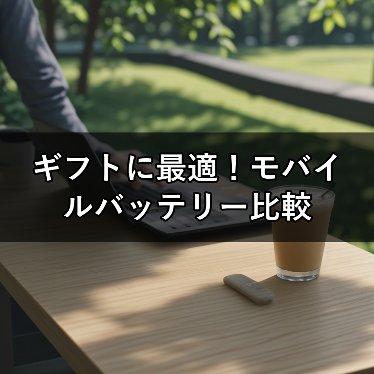 大切な人へ贈る、実用的なモバイルバッテリー比較。ギフト選びの決定版