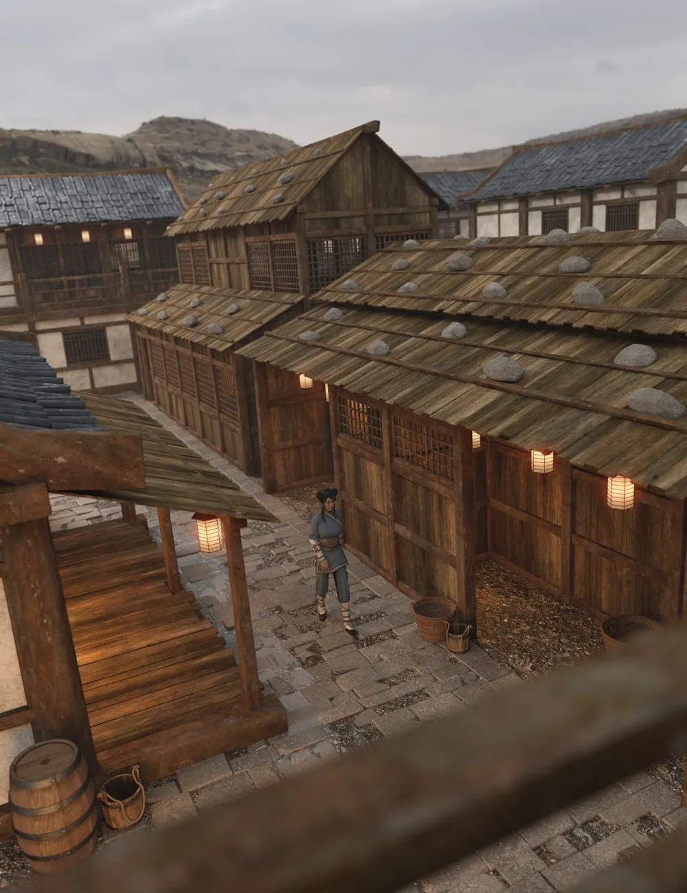 Asian City Buildings 1new 