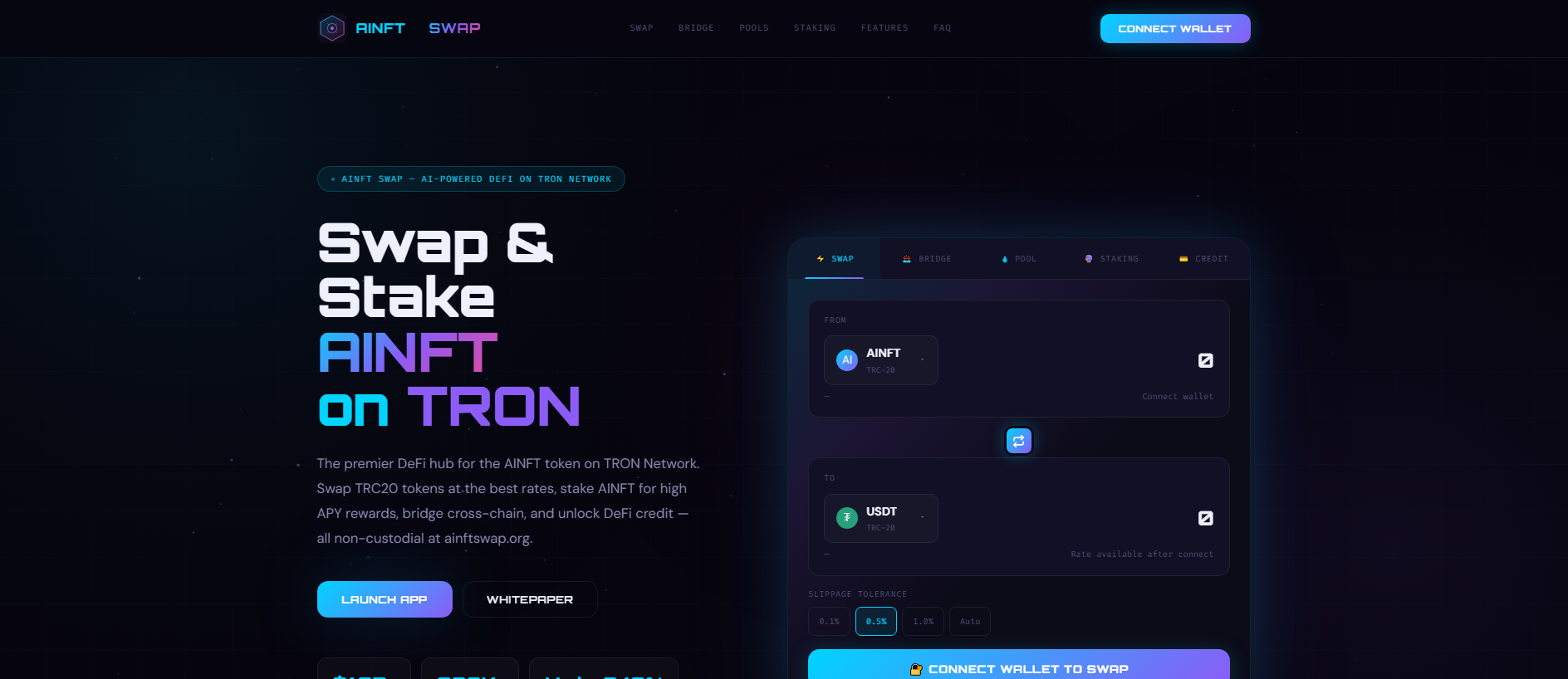 Screenshot of ainftswap.org