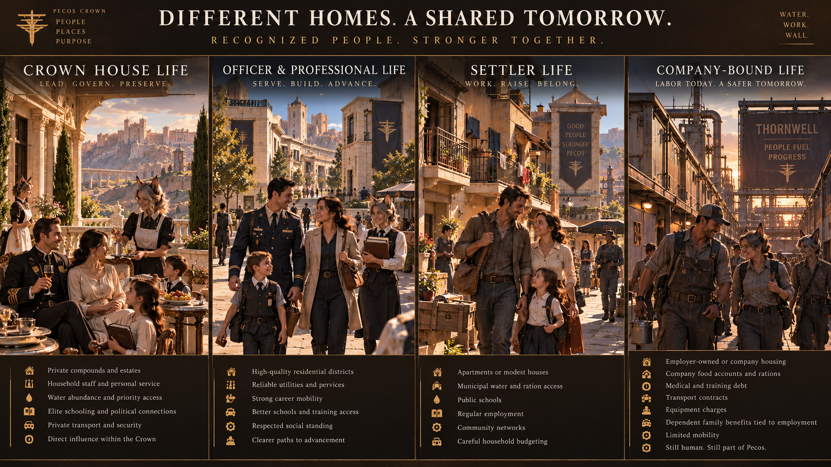 Different standards of recognized human life across the Pecos Crown