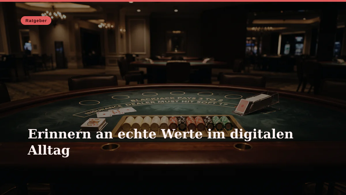 Erinnern an echte Werte im digitalen Alltag