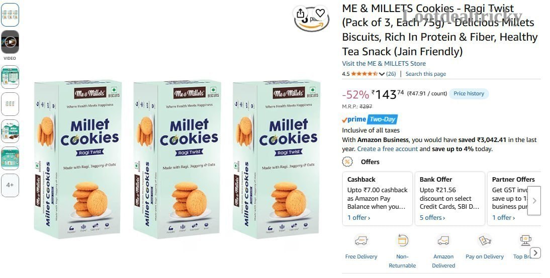 Millets Cookies Ragi Offer Image
