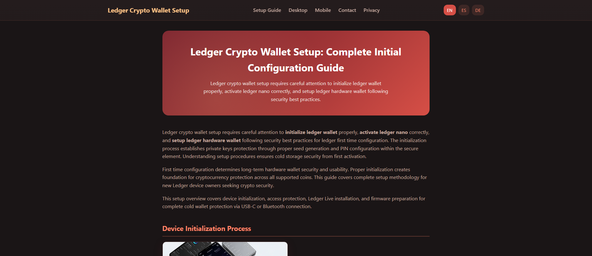 Forensic screenshot of [REDACTED]-crypto-wallet-setup.com showing the phishing page layout