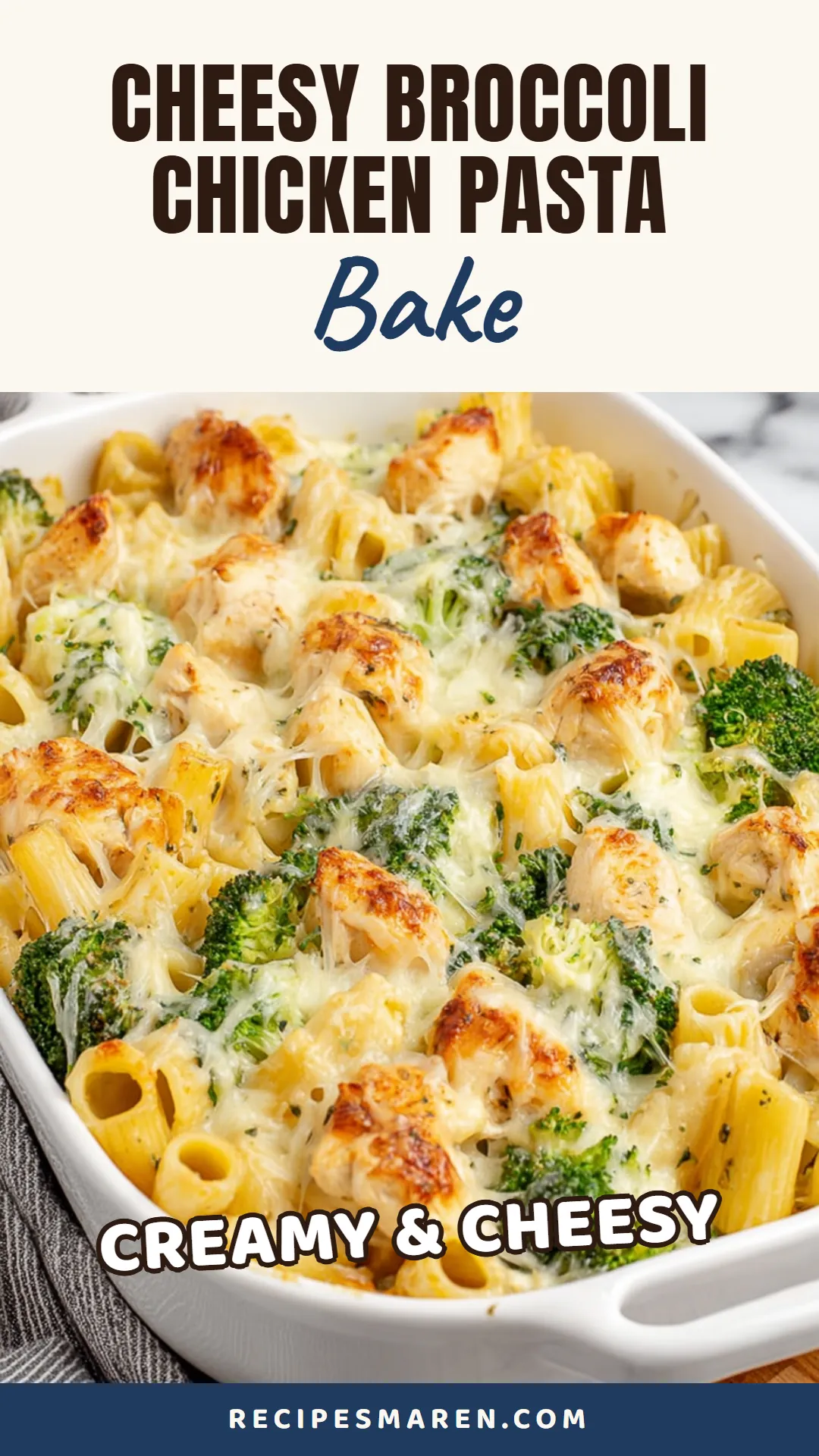 This creamy cheesy broccoli chicken pasta bake is the perfect comfort food for family dinner. With tender chicken, fresh broccoli, and hearty pasta all combined in a rich, cheesy sauce, it’s a dish everyone will love. Easy to make and packed with flavor, this recipe is a great way to use up leftover chicken. Don't miss out on enjoying this delicious meal that is sure to satisfy everyone at the table. Click for the full recipe.