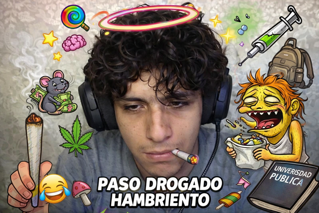 Paso drogadito con hambre