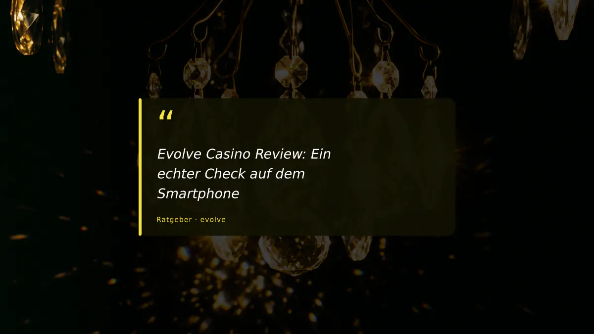 Evolve Casino Review: Ein echter Check auf dem Smartphone