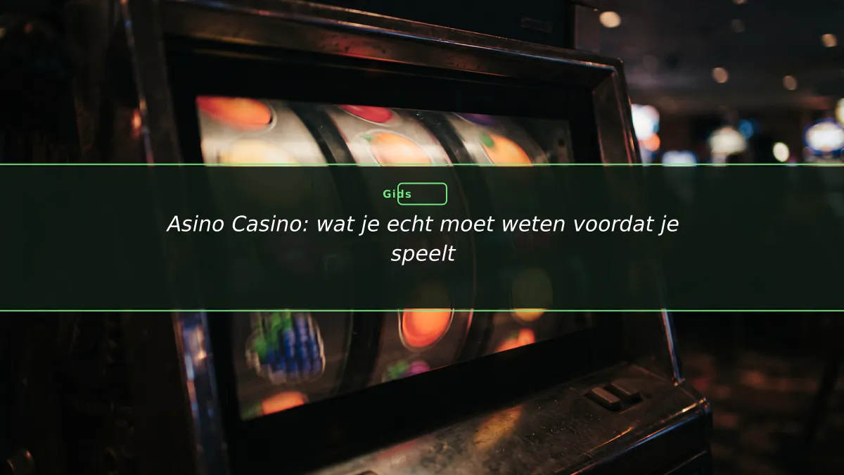 Asino Casino: wat je echt moet weten voordat je speelt