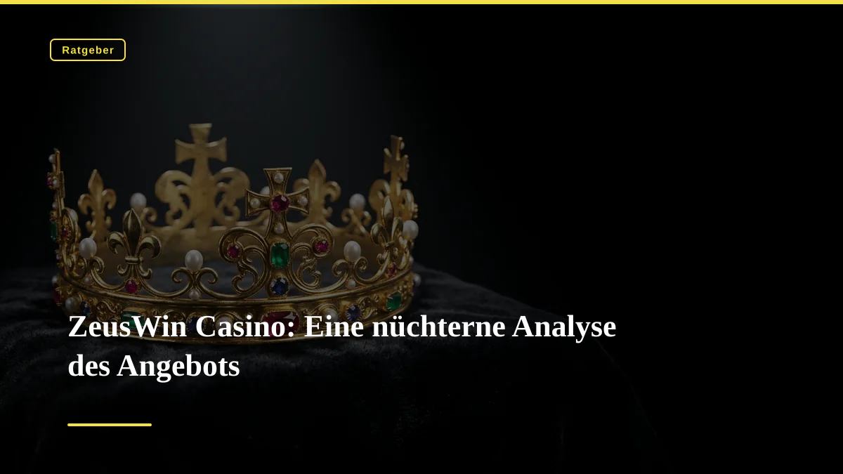 ZeusWin Casino: Eine nüchterne Analyse des Angebots