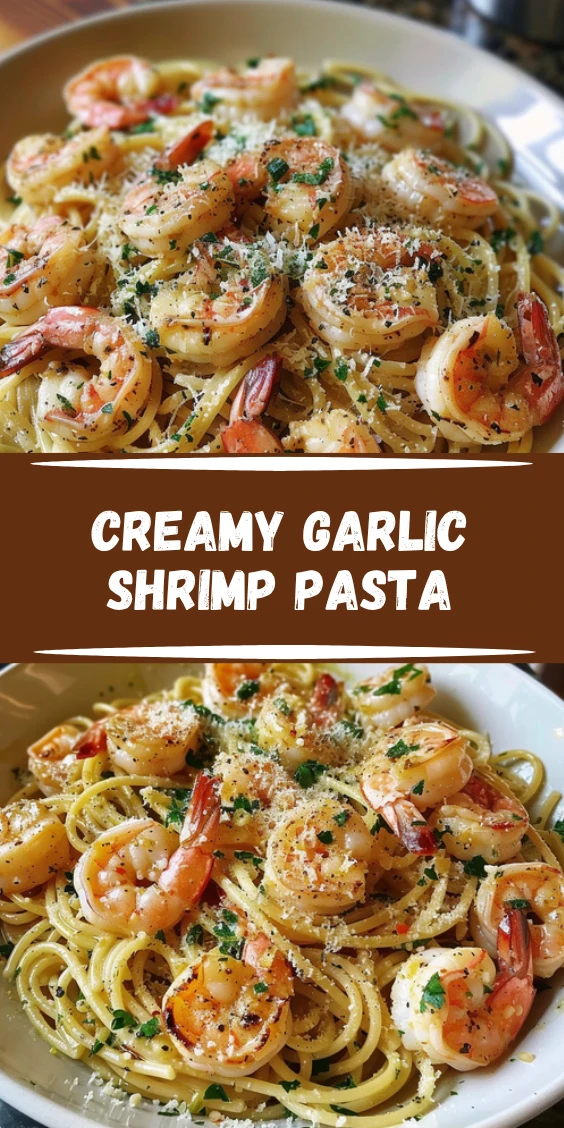 Creamy Shrimp Scampi Garlic Pasta in 30 Minutes
