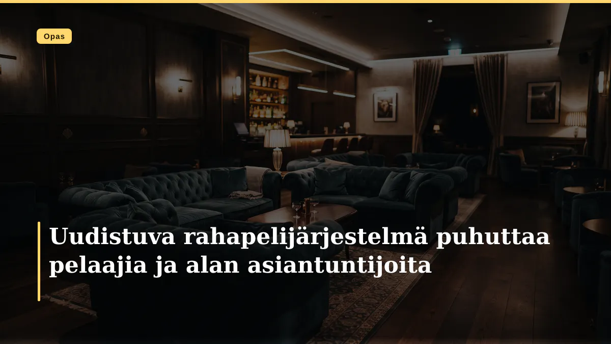 Uudistuva rahapelijärjestelmä puhuttaa pelaajia ja alan asiantuntijoita