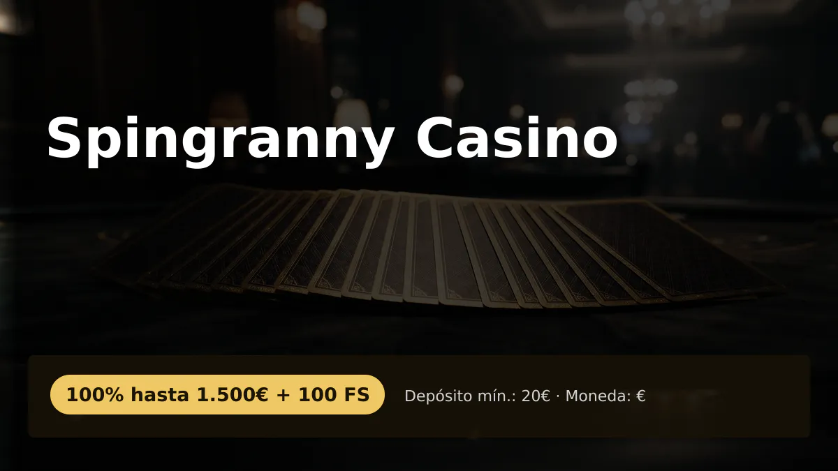 Spingranny Casino - bono de bienvenida 100% hasta 1.500&euro; + 100 FS, pagos: Visa, Mastercard, Skrill, Paysafecard, Pix