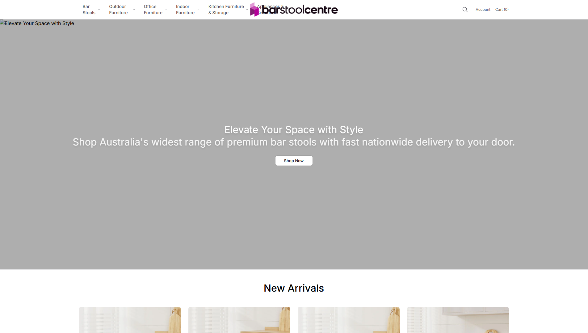 Stored capture of barstoolcentredirect.shop