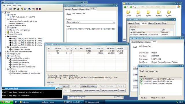 Dell 3040 Win XP 64 bit e MMC