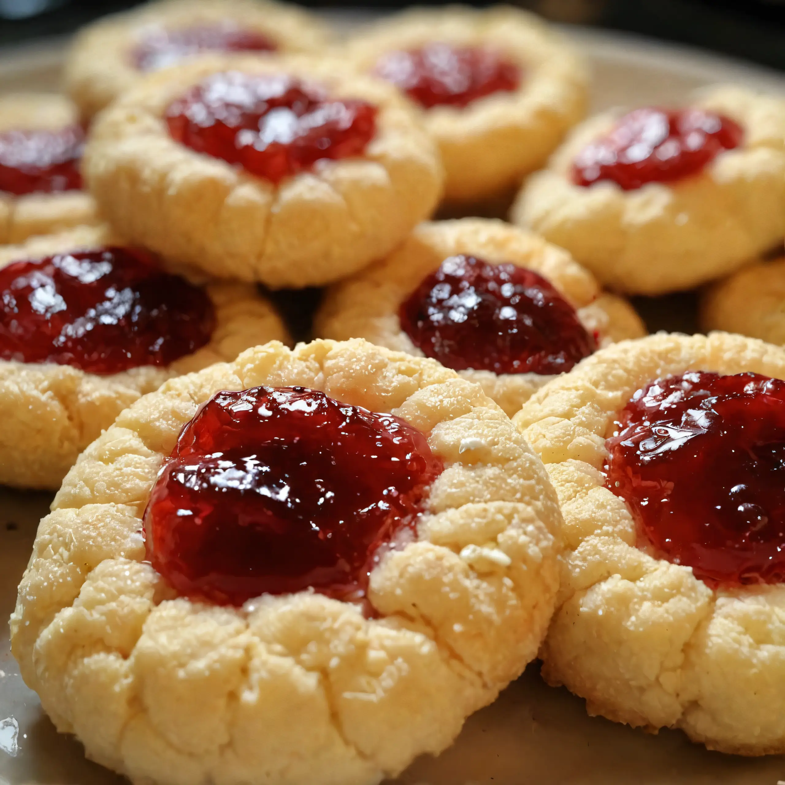 Delightful Valentine Thumbprint Cookies