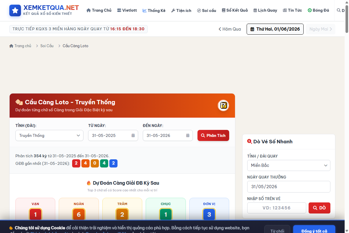 Hướng dẫn cách xem và sử dụng Soi cầu càng loto đẹp nhất trên Xemketqua.net