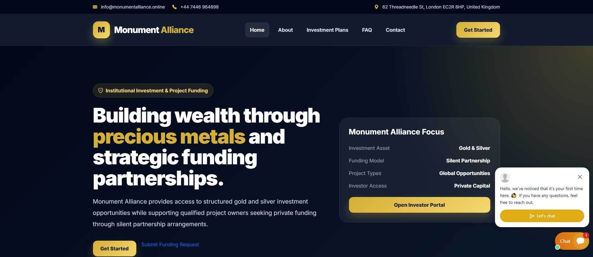 Stored capture of monumentalliance.online